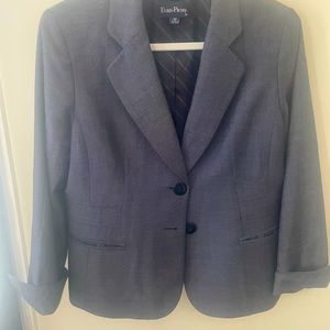 Evan-Picone Blazer, size 12, petite. Light/medium blue.